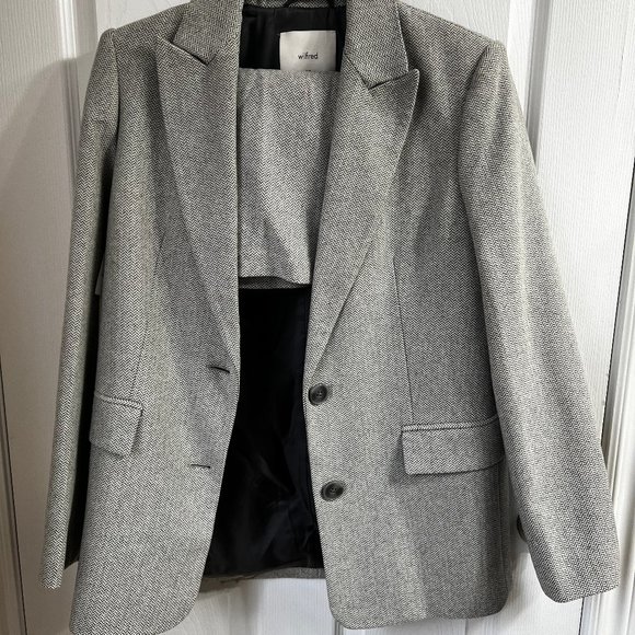 NWT Wilfred Orsay Blazer + Wilfred Classic Mini Skirt Set - Size 2XS / 0 - Picture 1 of 10